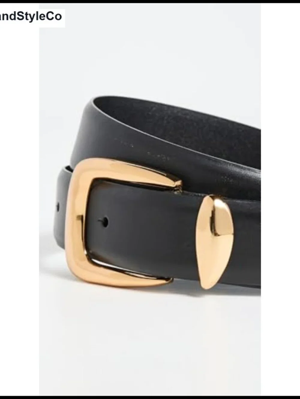 Madewell Chunky Leather Belt Gold-Tone Buckle 1.5in Women's